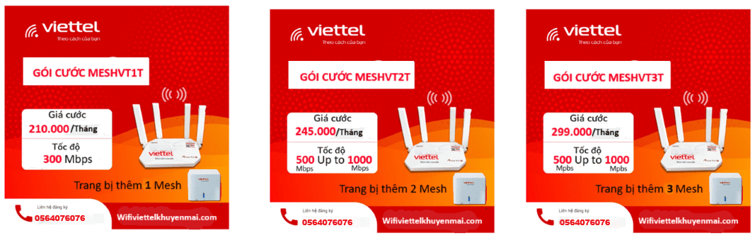 láp đặt wifi Viettel xã An Long gói cước MESHVT